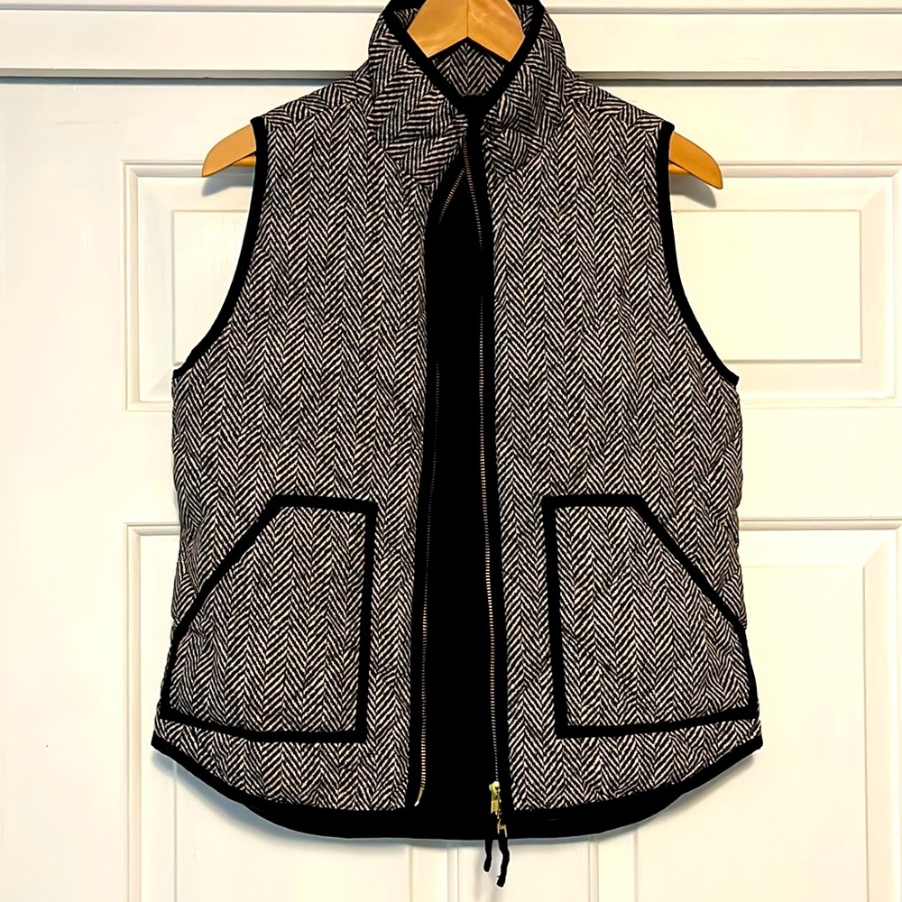 J. Crew printed quilted puffer vest